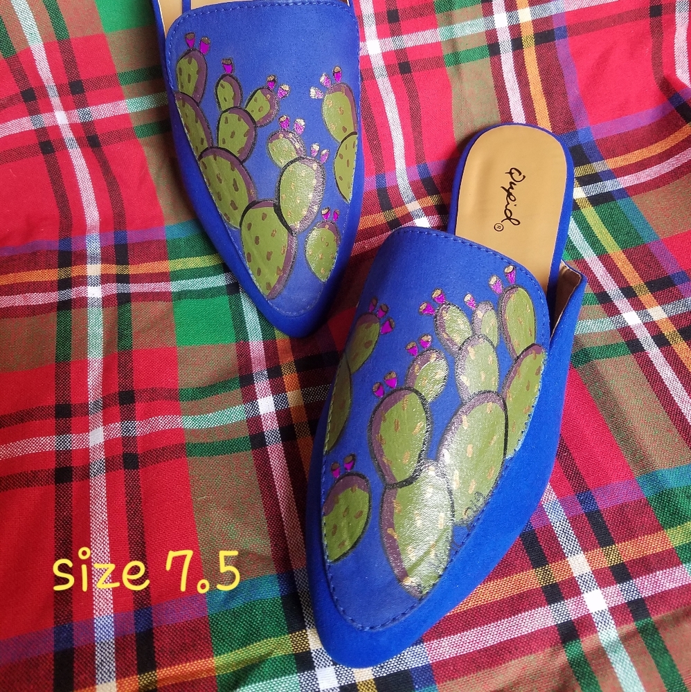 Hand painted mules